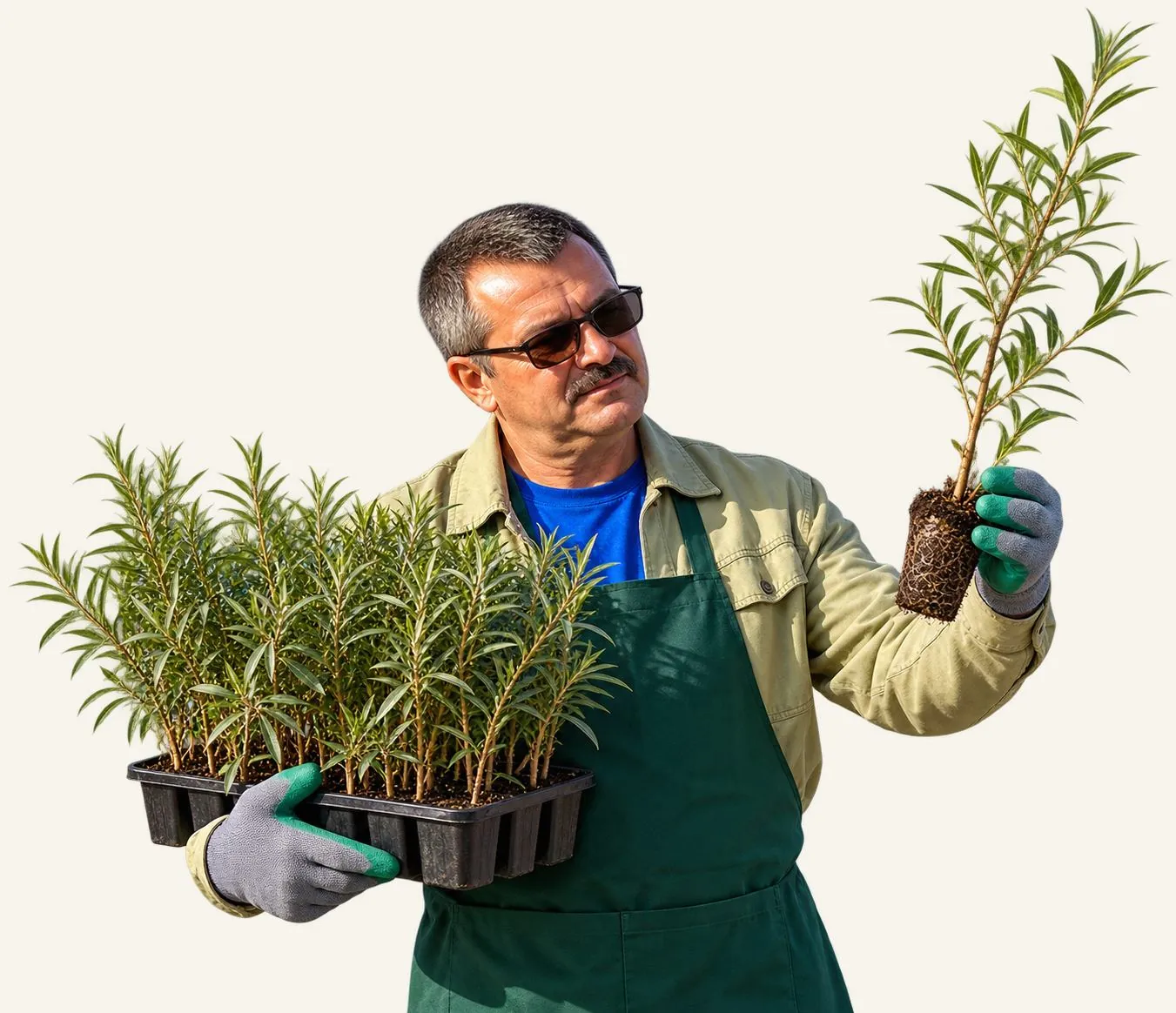 Orberry sea buckthorn growing and nursery photography